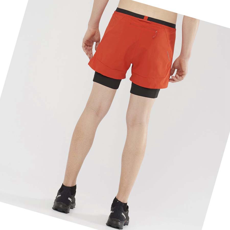 Salomon CROSS 2IN1 Miesten Shortsit Oranssi | HWOGBDZ-86