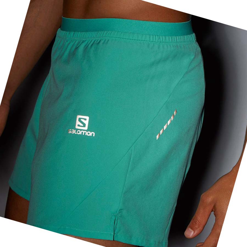 Salomon CROSS 5'' Miesten Shortsit Minttu | LSDVJQR-39