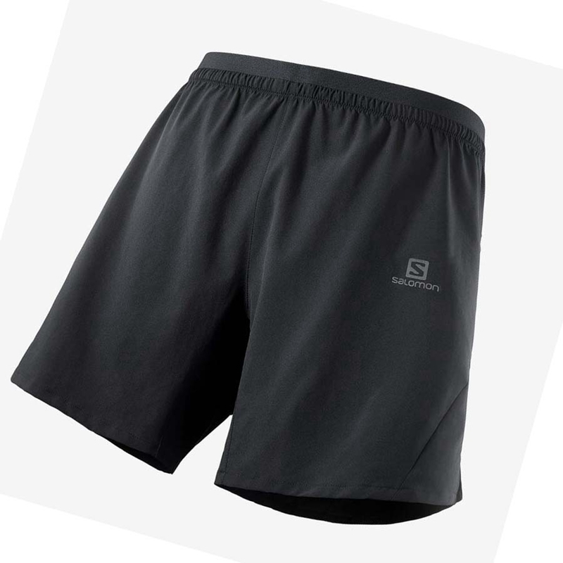 Salomon CROSS 7\'\' NO LINER Miesten Shortsit Mustat | LXHIEDC-23