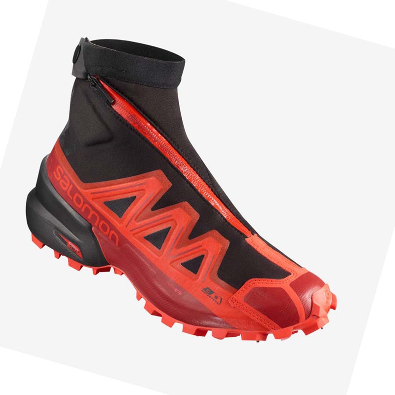 Salomon SNOWSPIKE CLIMASALOMON™ WATERPROOF Naisten Maastojuoksukengät Mustat Punainen | PGUHDZR-16