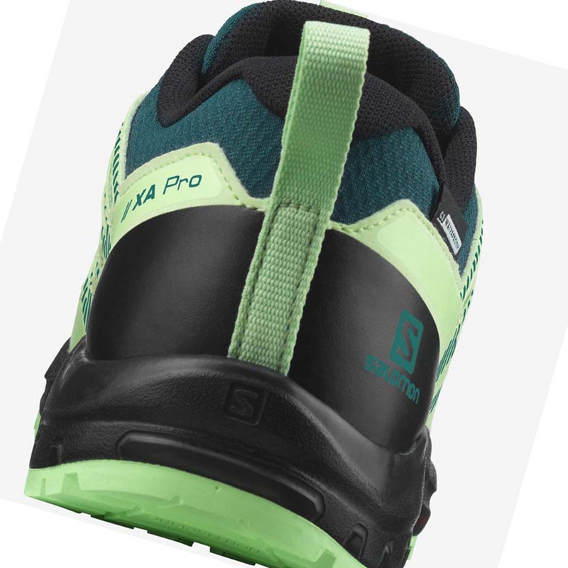 Salomon XA PRO V8 CLIMASALOMON™ WATERPROOF Lasten Vaelluskengät Vihreä | BCKWFZQ-91