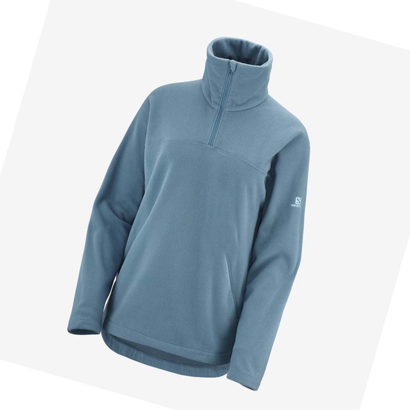 Salomon ESSENTIAL COSY FLEECE Naisten Huppari Sininen | CZYBMDV-09