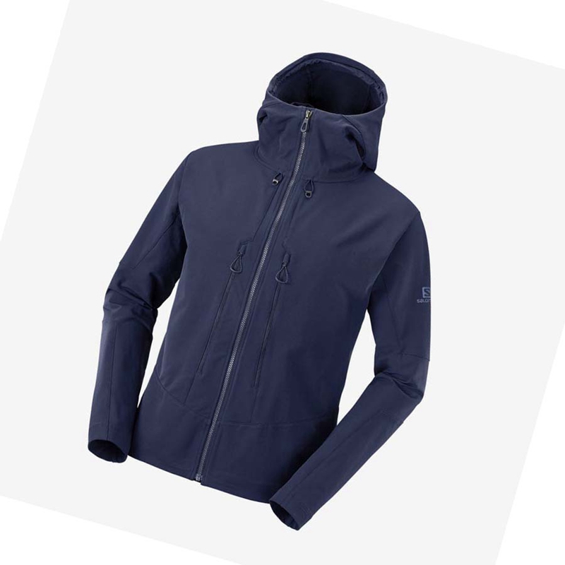 Salomon OUTPEAK SOFTSHELL Miesten Takki Laivastonsininen | HRCLSZK-75