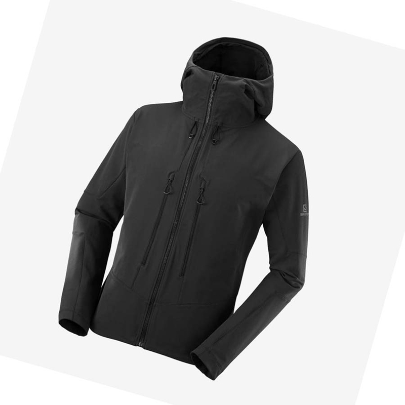 Salomon OUTPEAK SOFTSHELL Miesten Takki Mustat | QUIBZWK-96