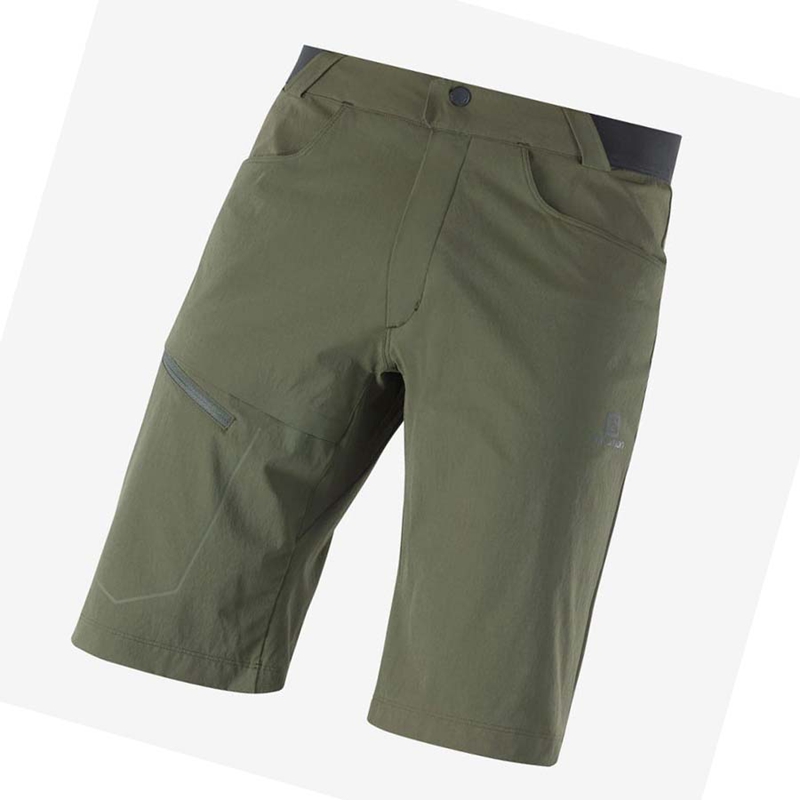 Salomon WAYFARER Miesten Shortsit Oliivinvihreä | JCAFPBE-34