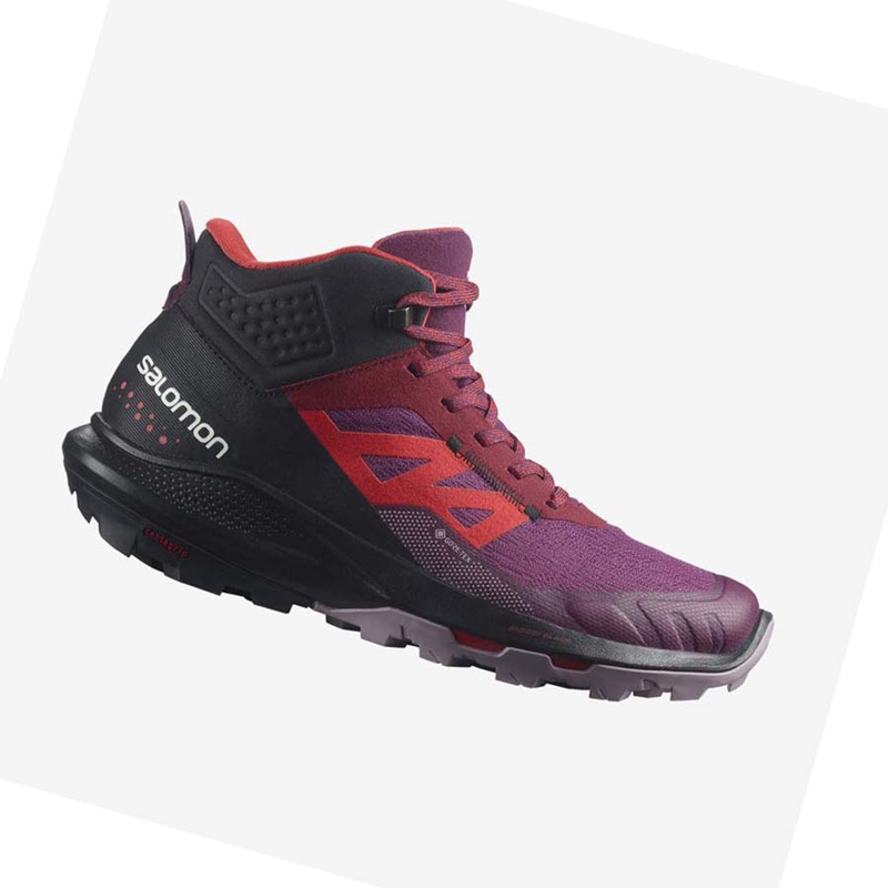 Salomon WoOUTPULSE MID GORE-TEX Naisten Vaelluskengät Violetit | BNRKOWC-78