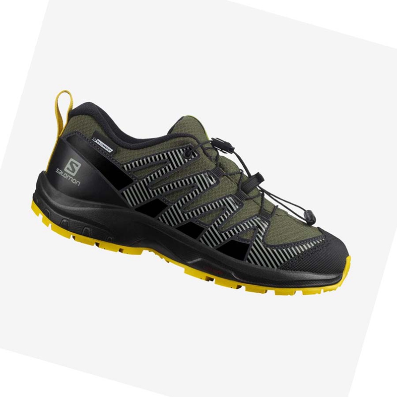 Salomon XA PRO V8 CLIMASALOMON™ WATERPROOF Lasten Vaelluskengät Oliivinvihreä | VRJZNLT-56